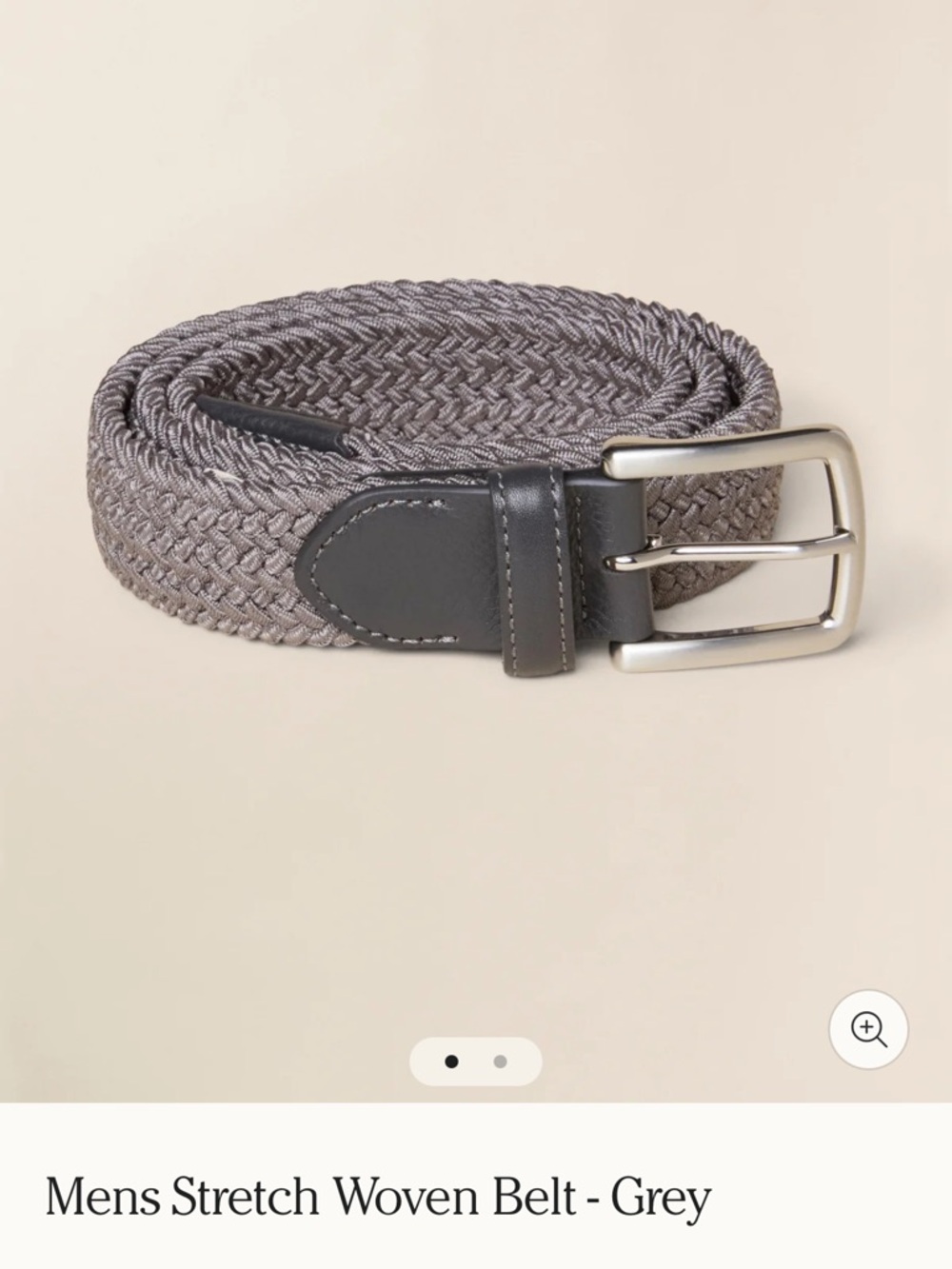Men's Stretch Woven Belt - Grey